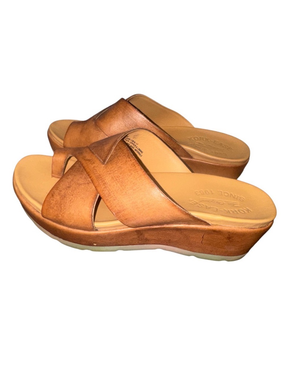 KORK- EASE distressed leather wedges women’s shoes  sandals size 6 - Picture 10 of 17